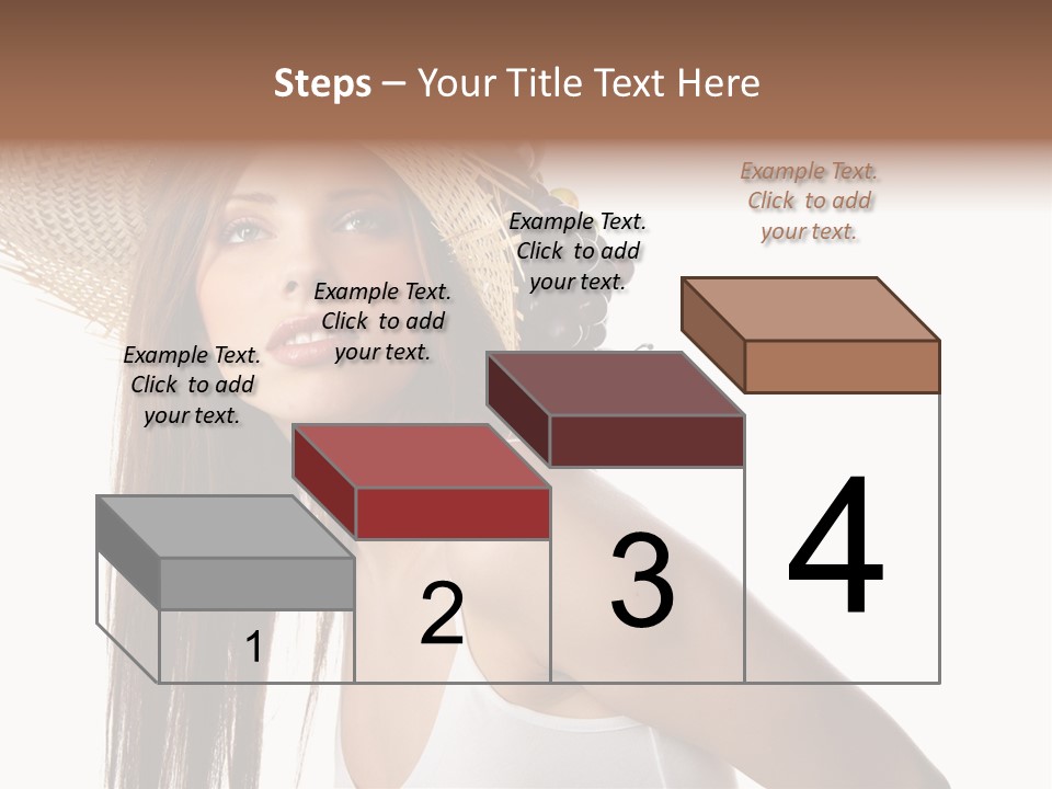 Grape Wreath Female PowerPoint Template