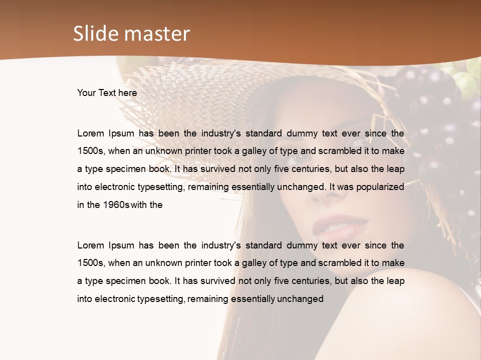 Citrus Hat Female PowerPoint Template