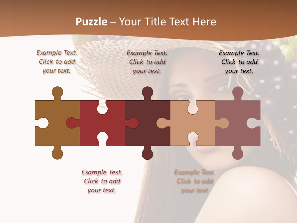 Citrus Hat Female PowerPoint Template