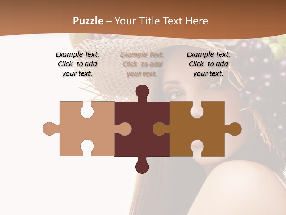 Citrus Hat Female PowerPoint Template