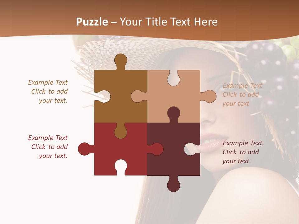 Citrus Hat Female PowerPoint Template