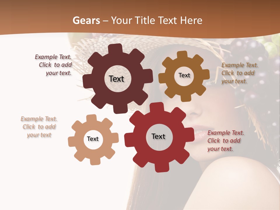 Citrus Hat Female PowerPoint Template