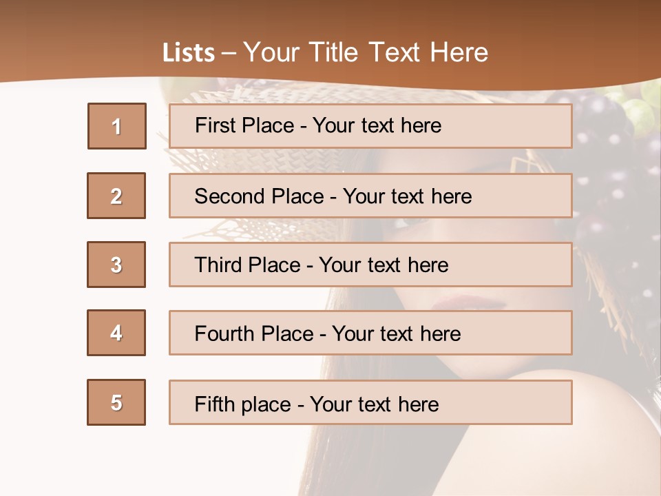 Citrus Hat Female PowerPoint Template