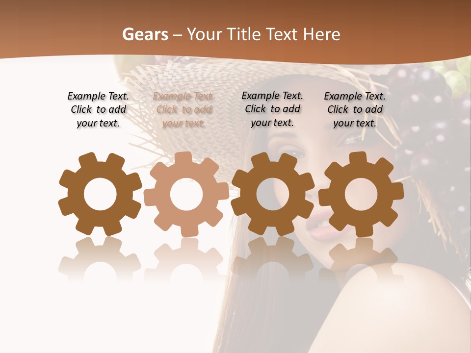 Citrus Hat Female PowerPoint Template