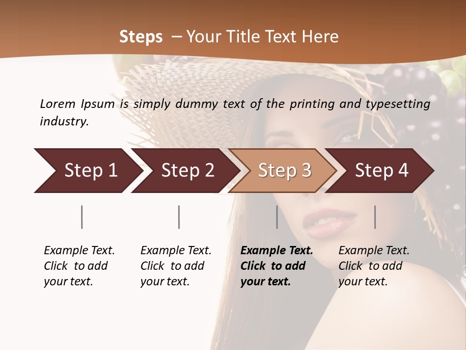 Citrus Hat Female PowerPoint Template