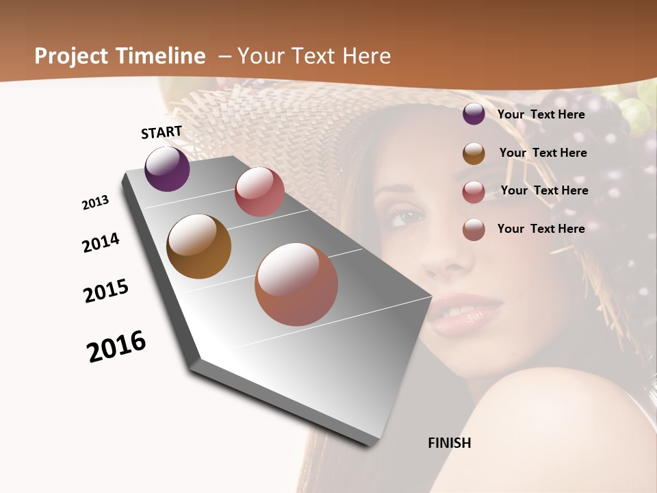 Citrus Hat Female PowerPoint Template