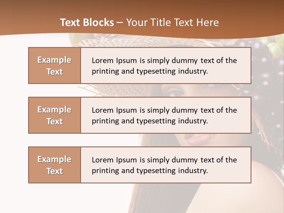 Citrus Hat Female PowerPoint Template