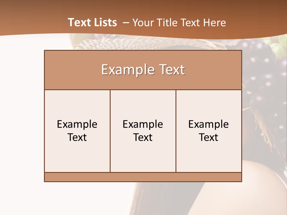 Citrus Hat Female PowerPoint Template