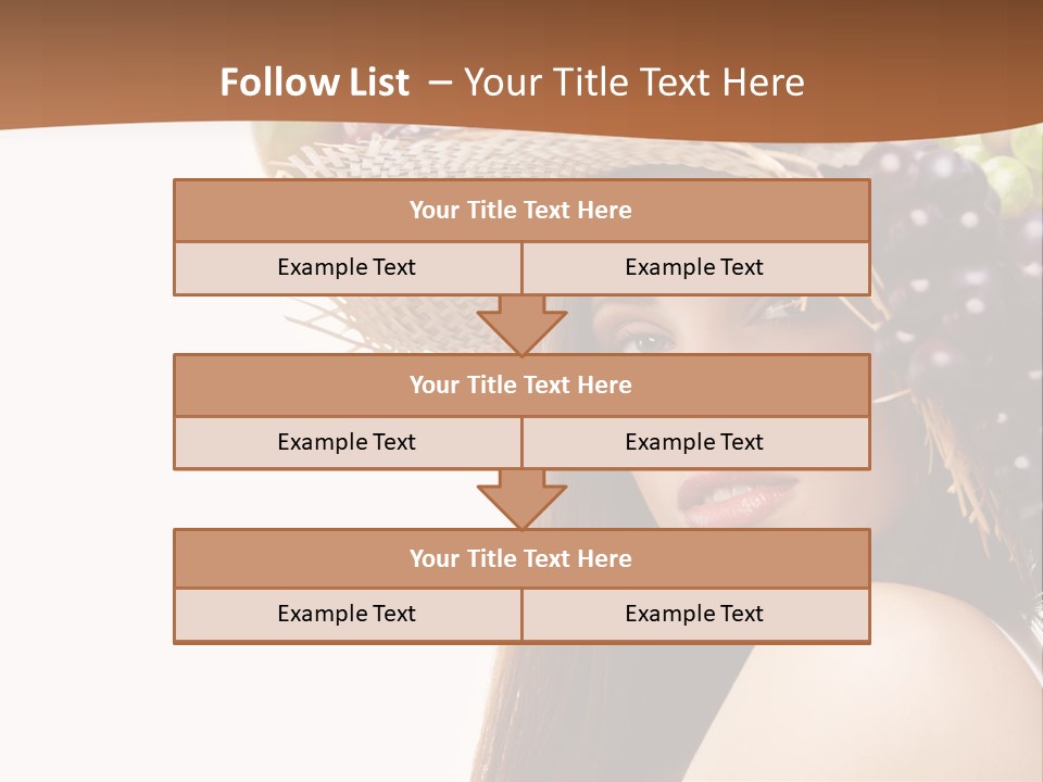 Citrus Hat Female PowerPoint Template