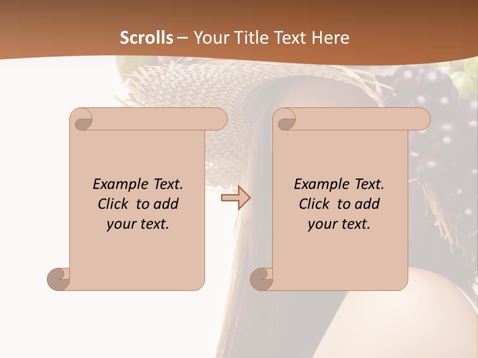 Citrus Hat Female PowerPoint Template
