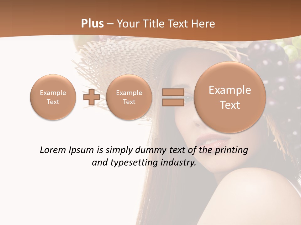 Citrus Hat Female PowerPoint Template