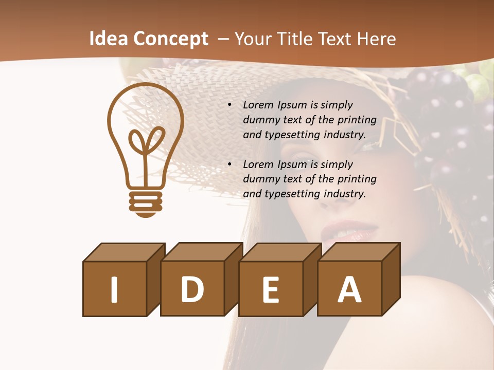 Citrus Hat Female PowerPoint Template