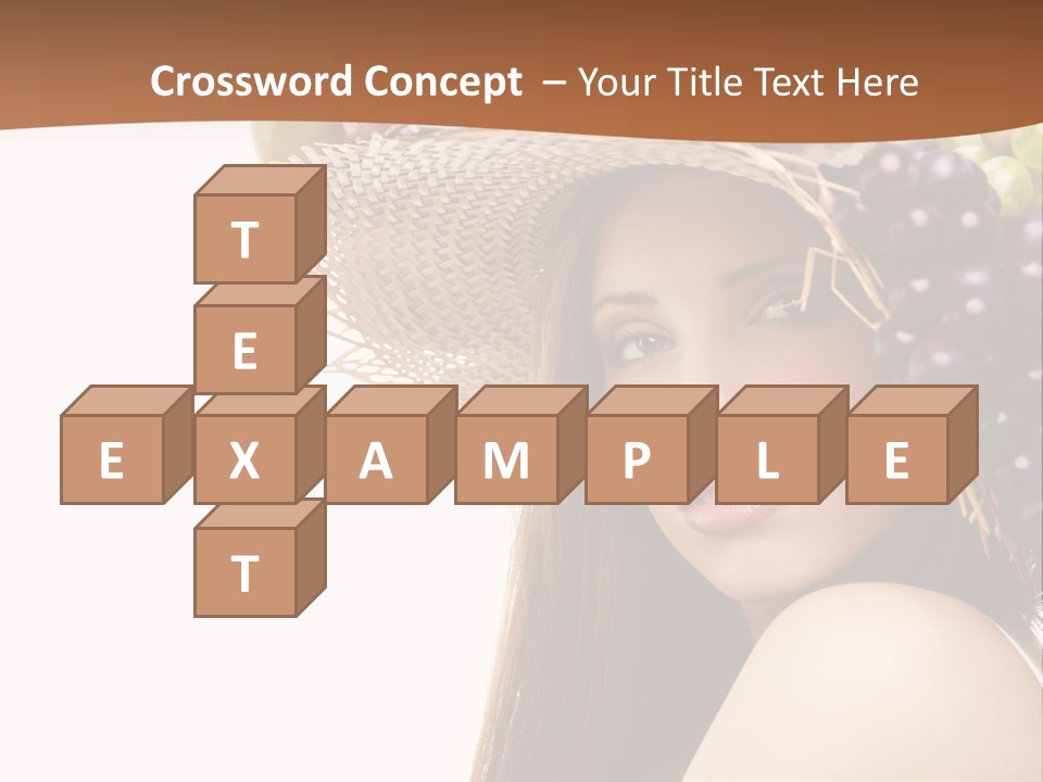 Citrus Hat Female PowerPoint Template