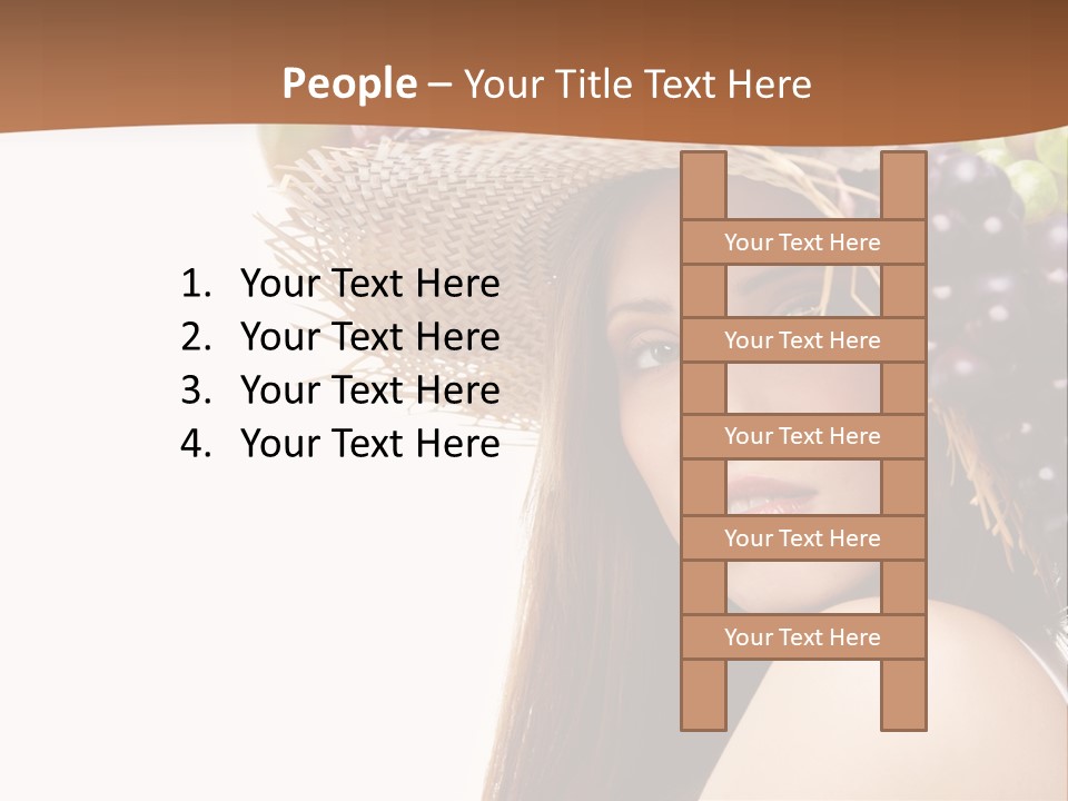 Citrus Hat Female PowerPoint Template
