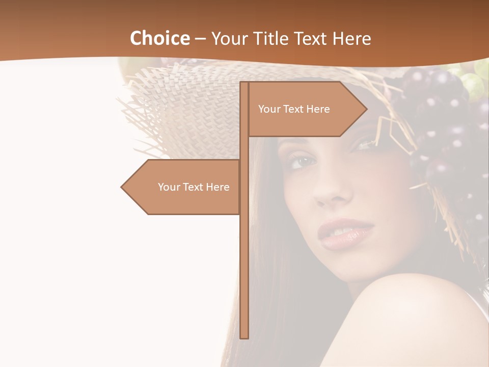 Citrus Hat Female PowerPoint Template