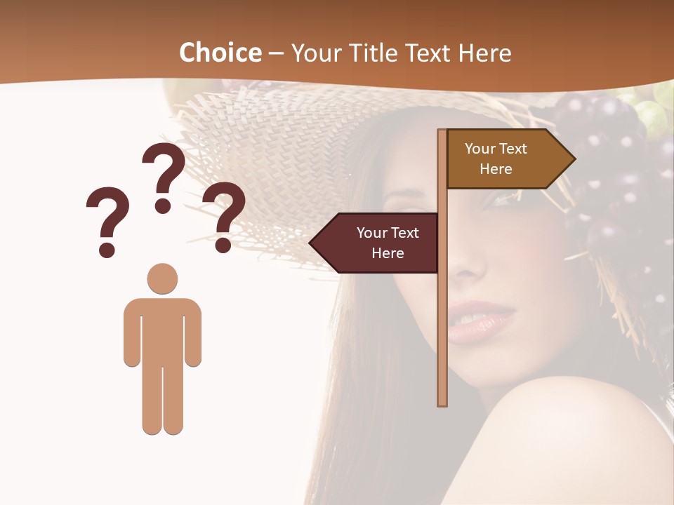 Citrus Hat Female PowerPoint Template