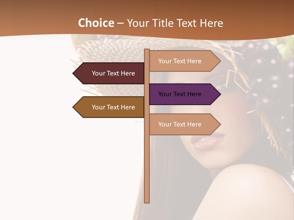 Citrus Hat Female PowerPoint Template
