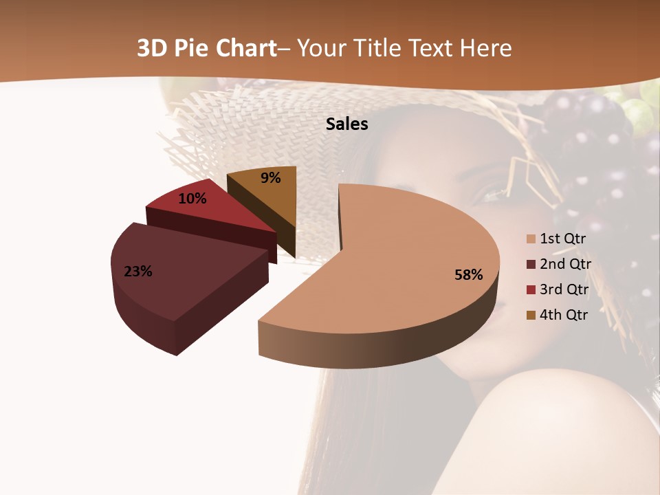 Citrus Hat Female PowerPoint Template