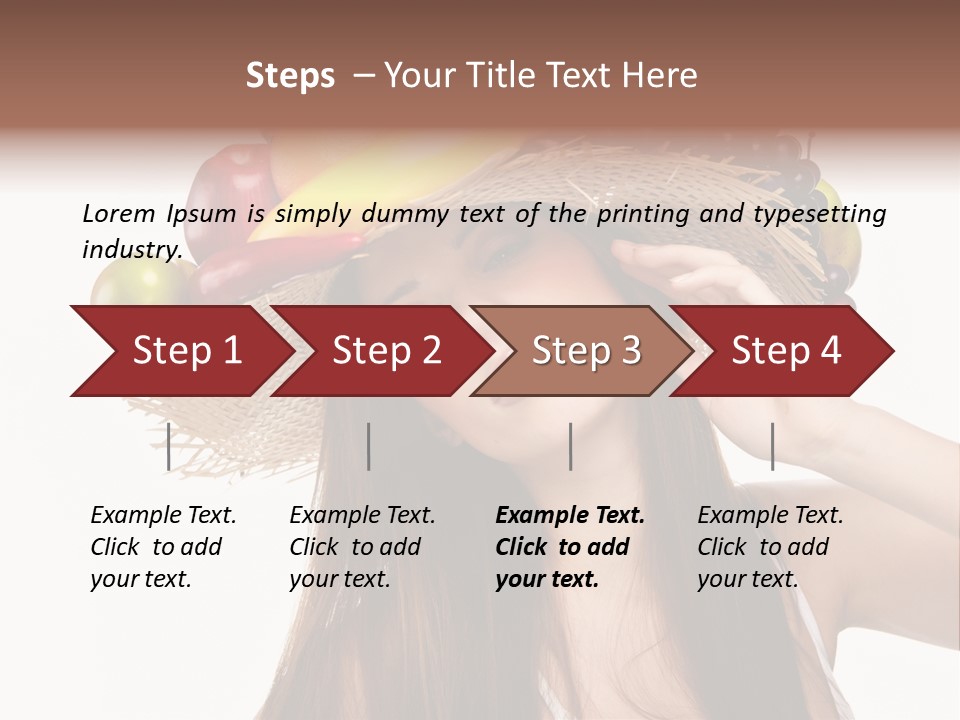 Hairstyle Fresh Fashion PowerPoint Template