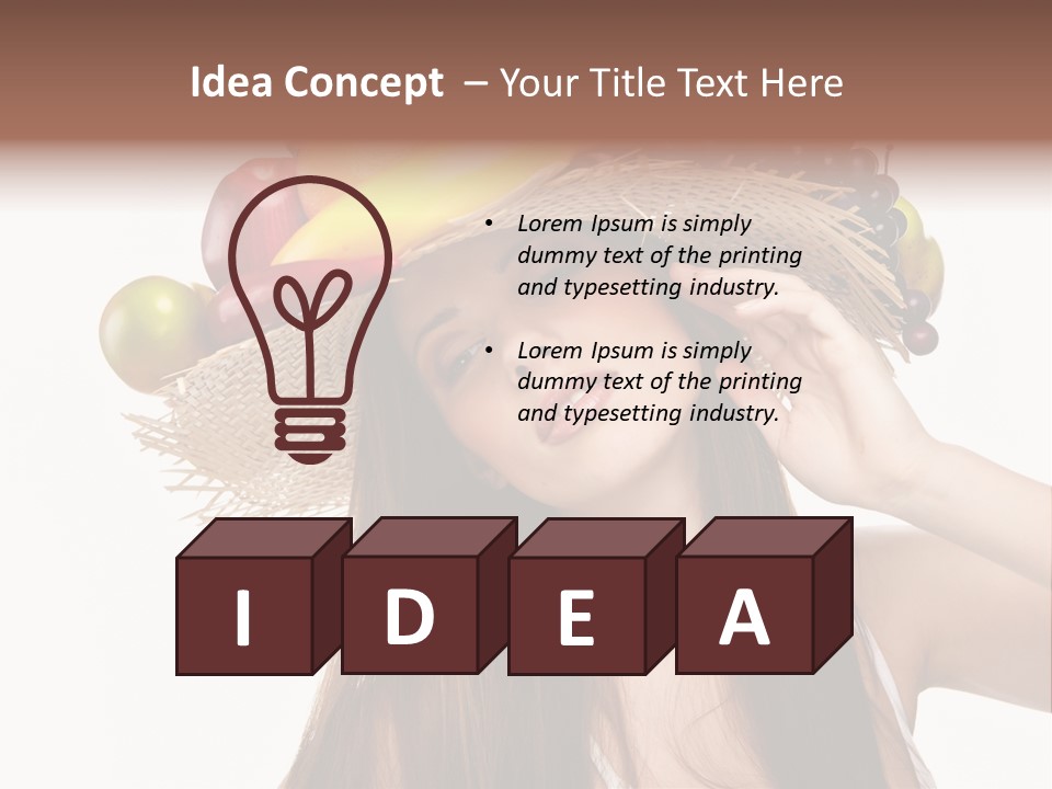 Hairstyle Fresh Fashion PowerPoint Template