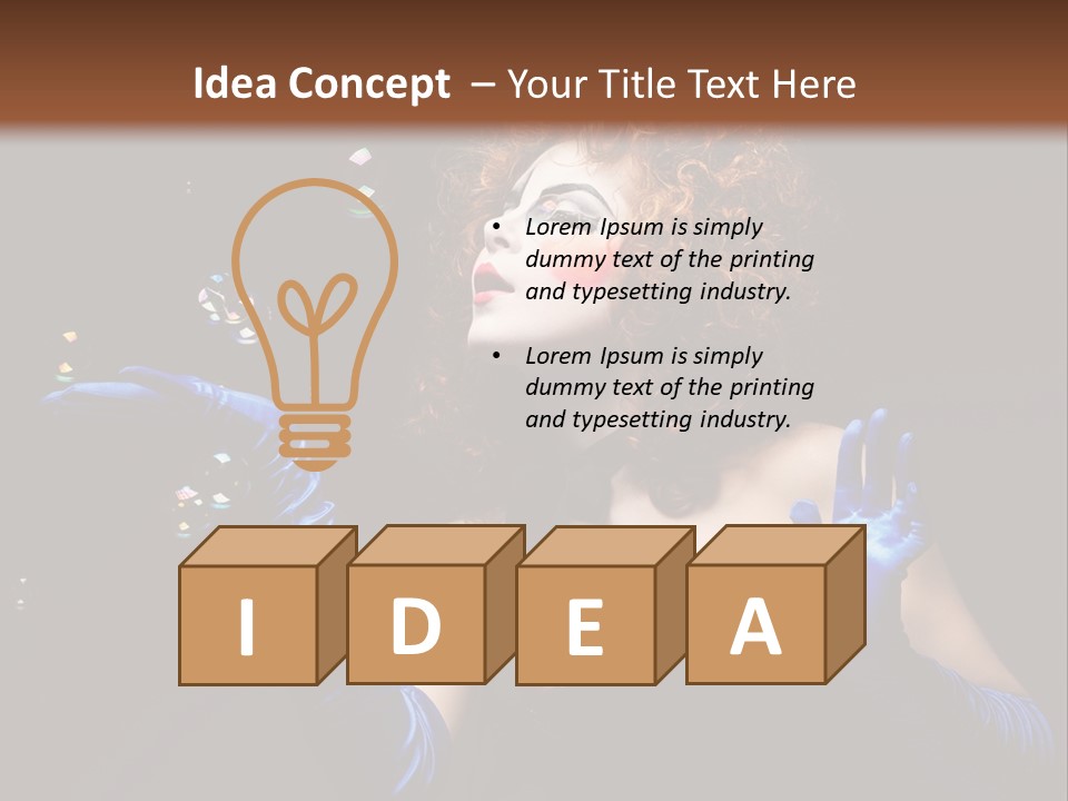 Background Person Female PowerPoint Template