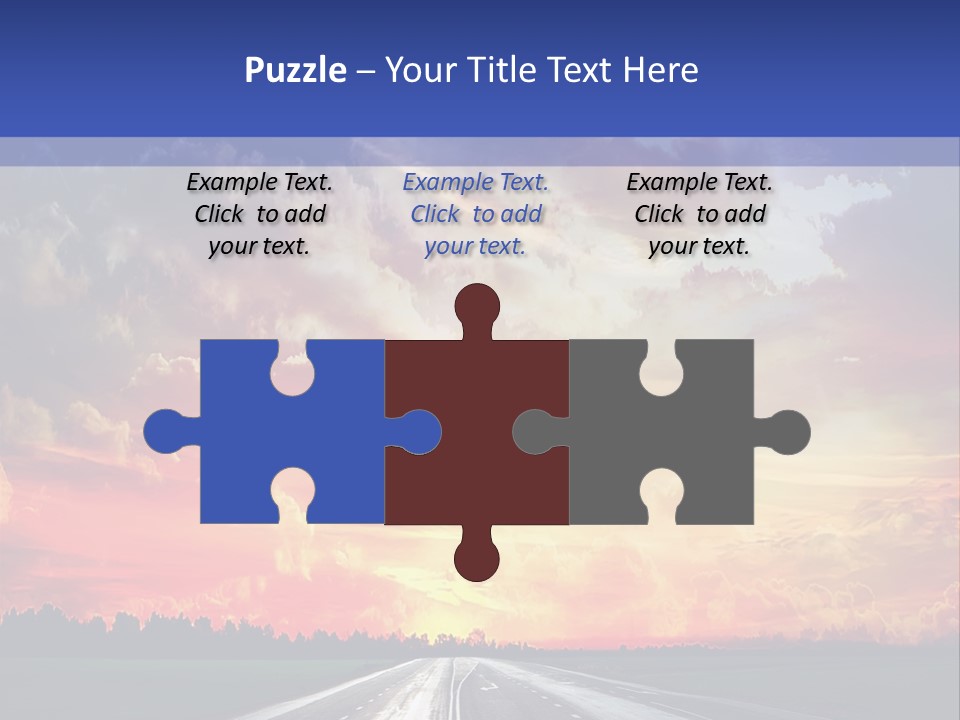Asphalt Angle Nobody PowerPoint Template