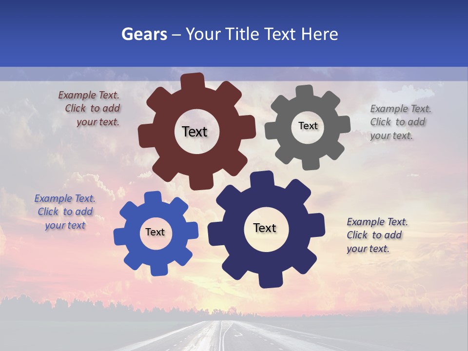 Asphalt Angle Nobody PowerPoint Template
