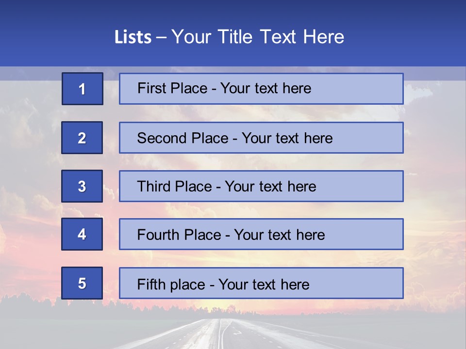 Asphalt Angle Nobody PowerPoint Template