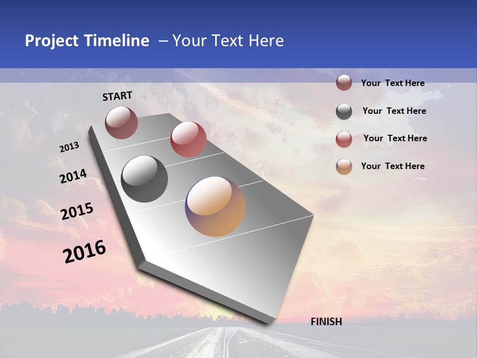 Asphalt Angle Nobody PowerPoint Template