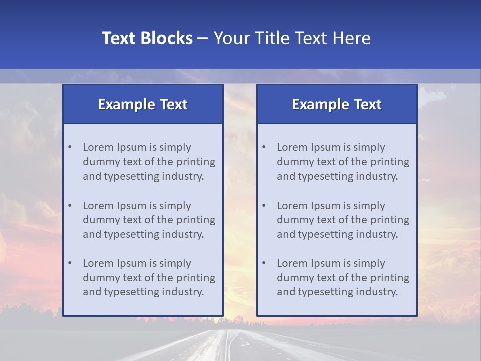 Asphalt Angle Nobody PowerPoint Template