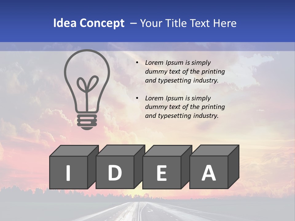 Asphalt Angle Nobody PowerPoint Template