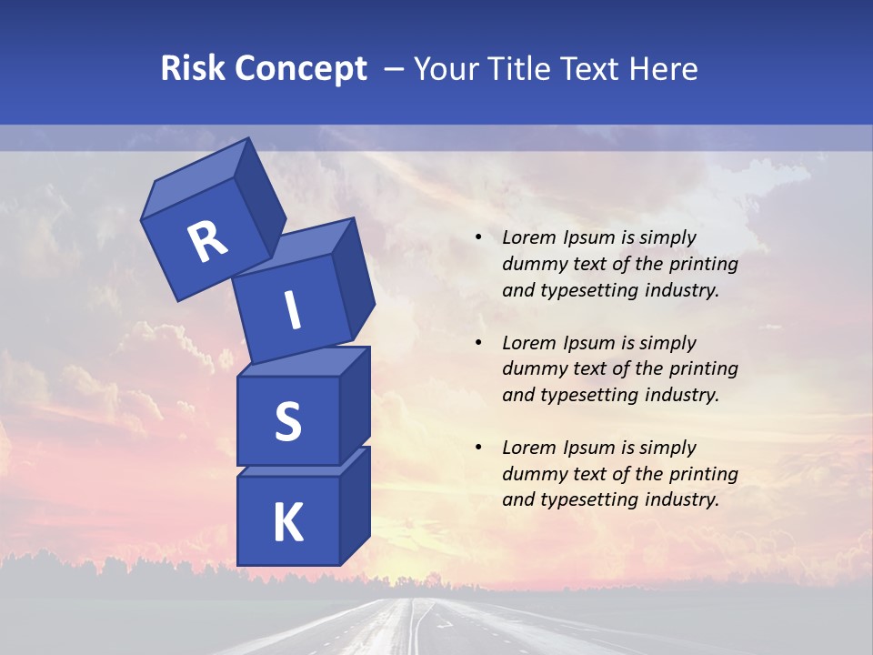 Asphalt Angle Nobody PowerPoint Template