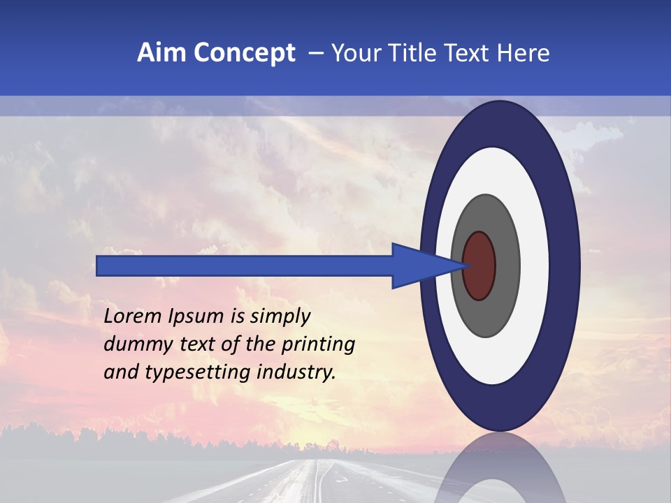 Asphalt Angle Nobody PowerPoint Template