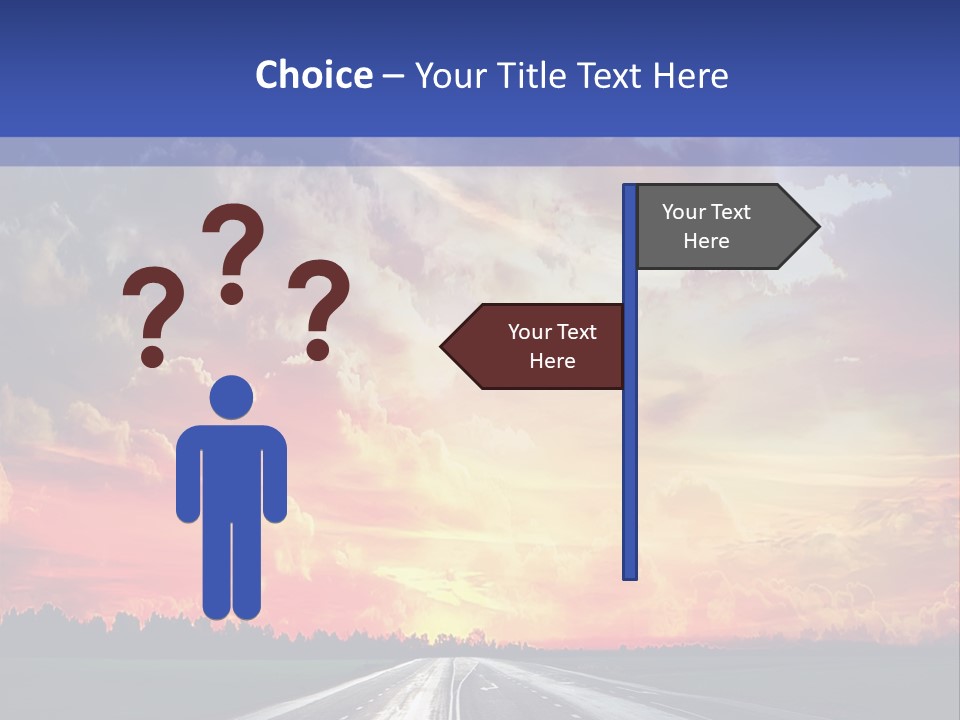 Asphalt Angle Nobody PowerPoint Template