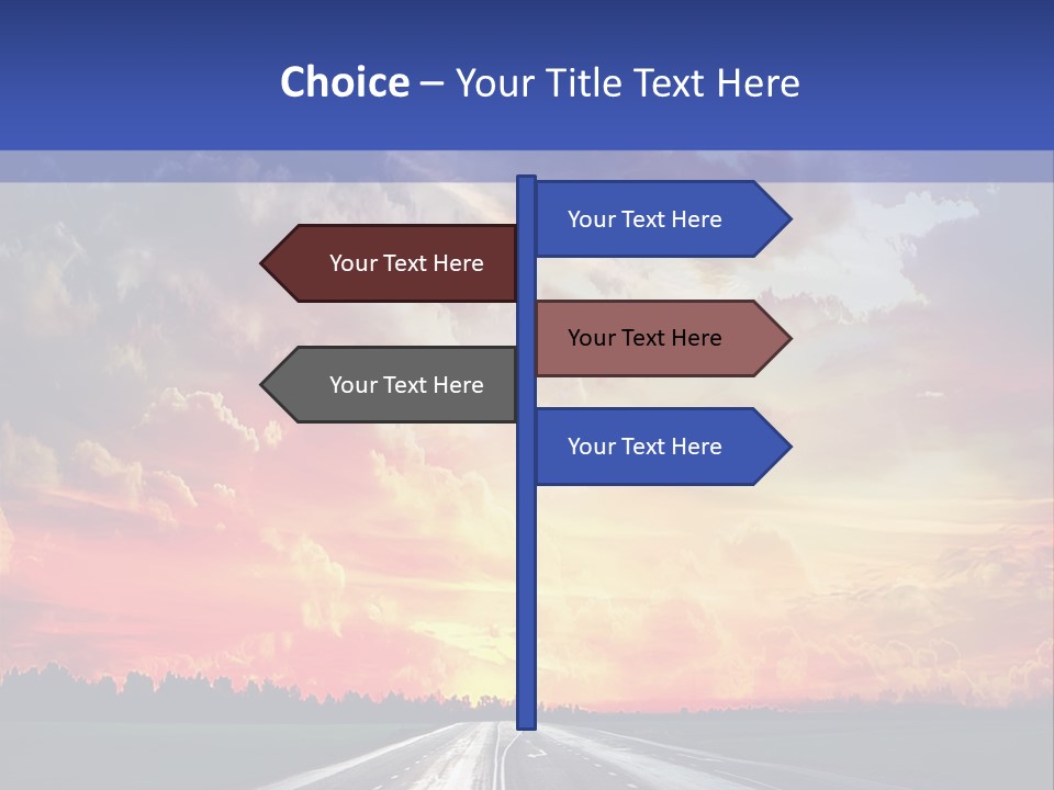 Asphalt Angle Nobody PowerPoint Template