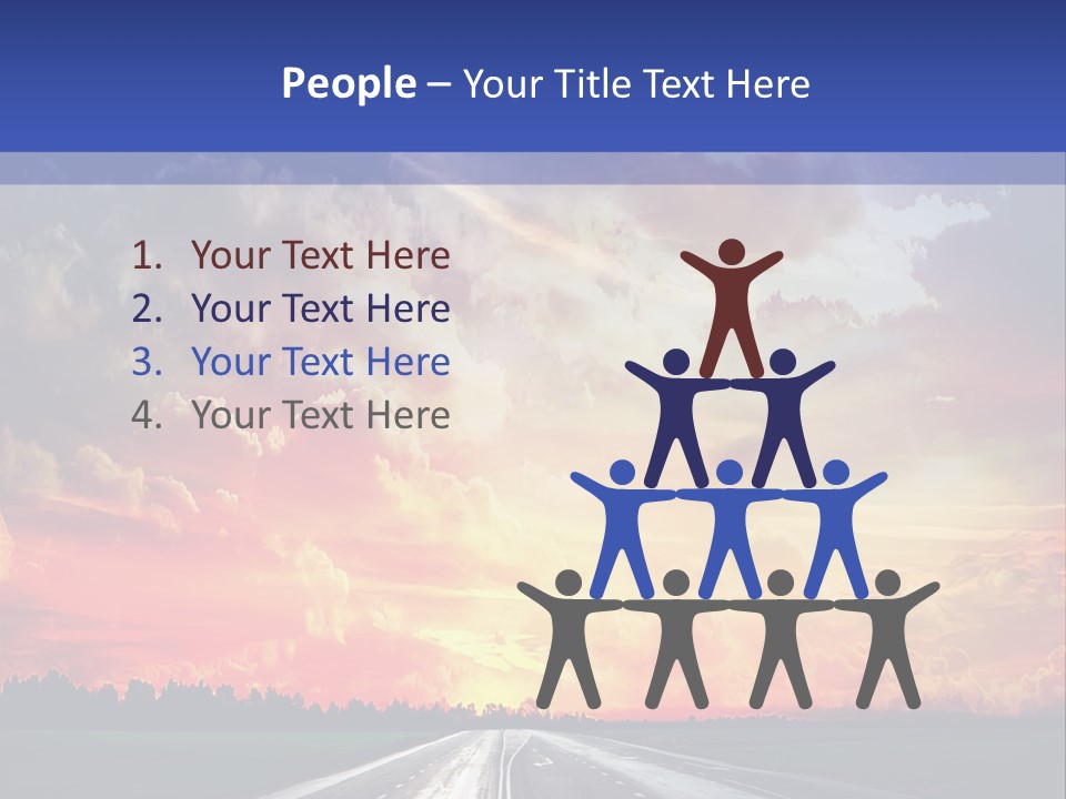 Asphalt Angle Nobody PowerPoint Template