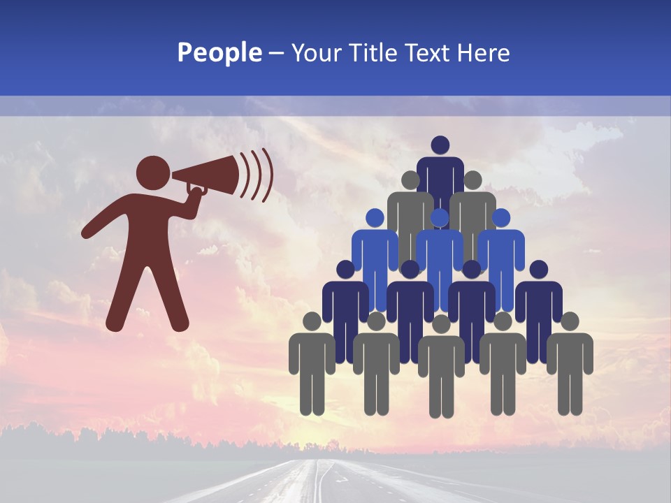 Asphalt Angle Nobody PowerPoint Template