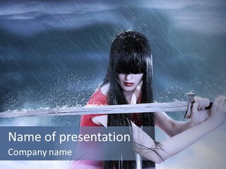 Beauty Person Weapon PowerPoint Template