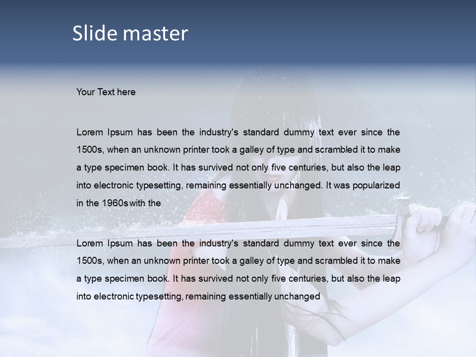 Beauty Person Weapon PowerPoint Template