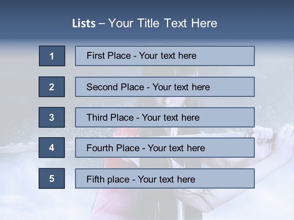Beauty Person Weapon PowerPoint Template