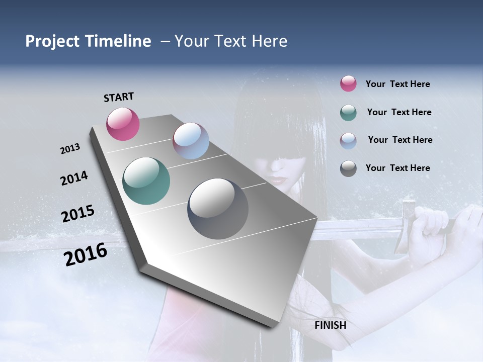Beauty Person Weapon PowerPoint Template