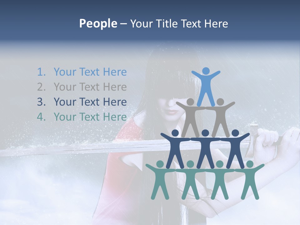 Beauty Person Weapon PowerPoint Template