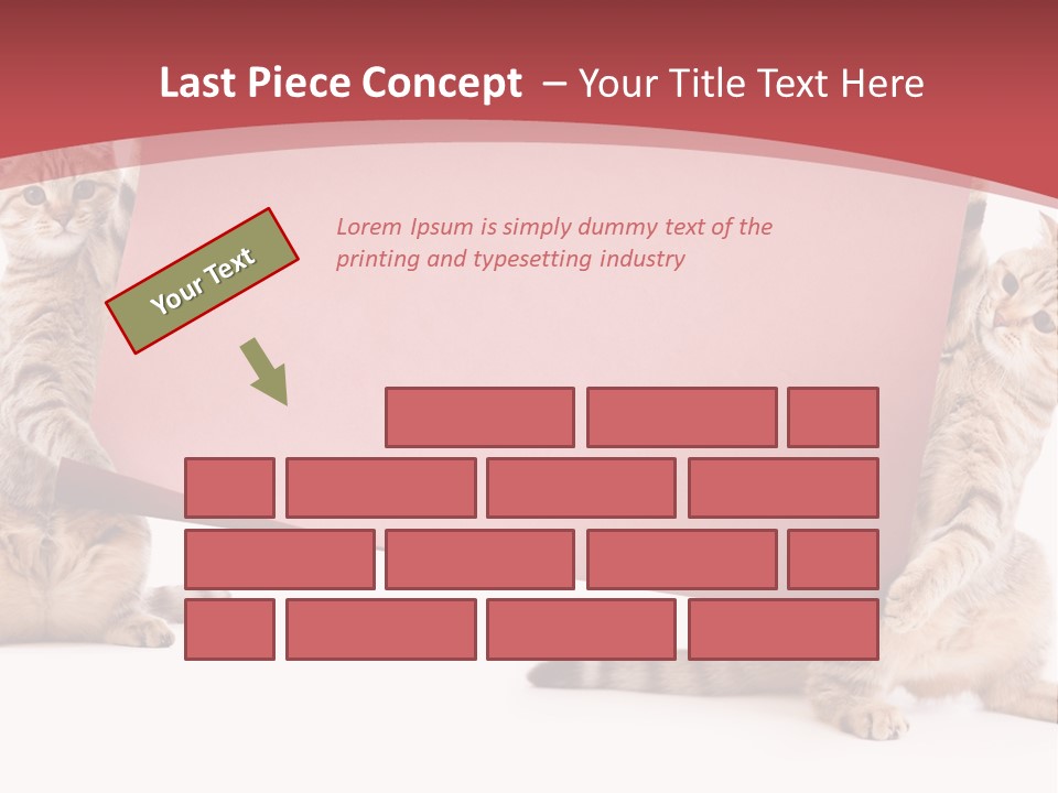 Text Funny Cat PowerPoint Template