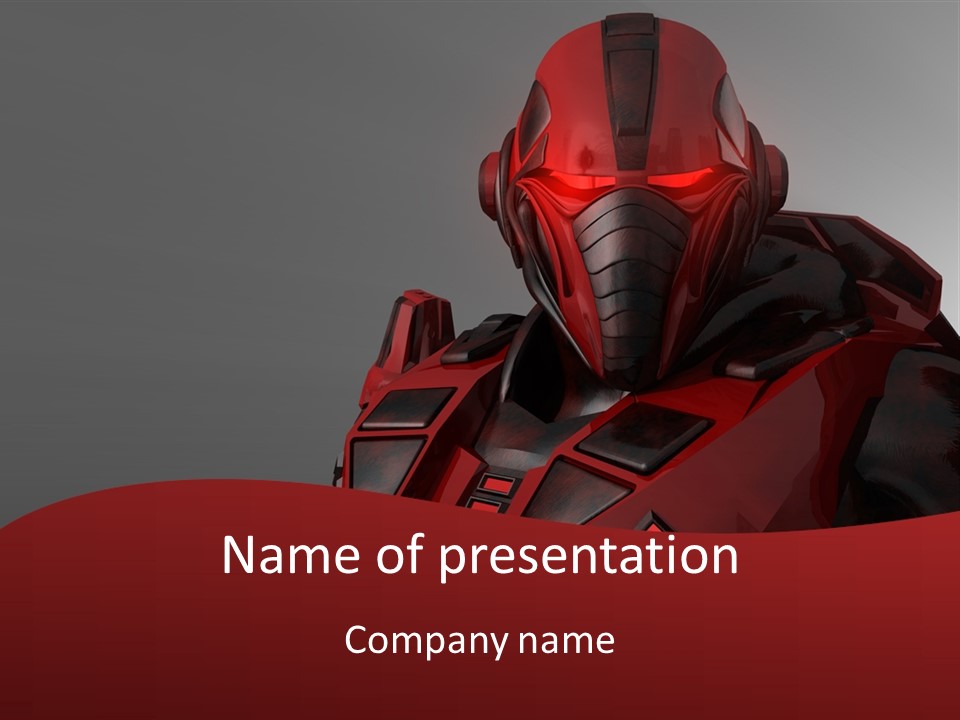 Rendering Head Weapon PowerPoint Template