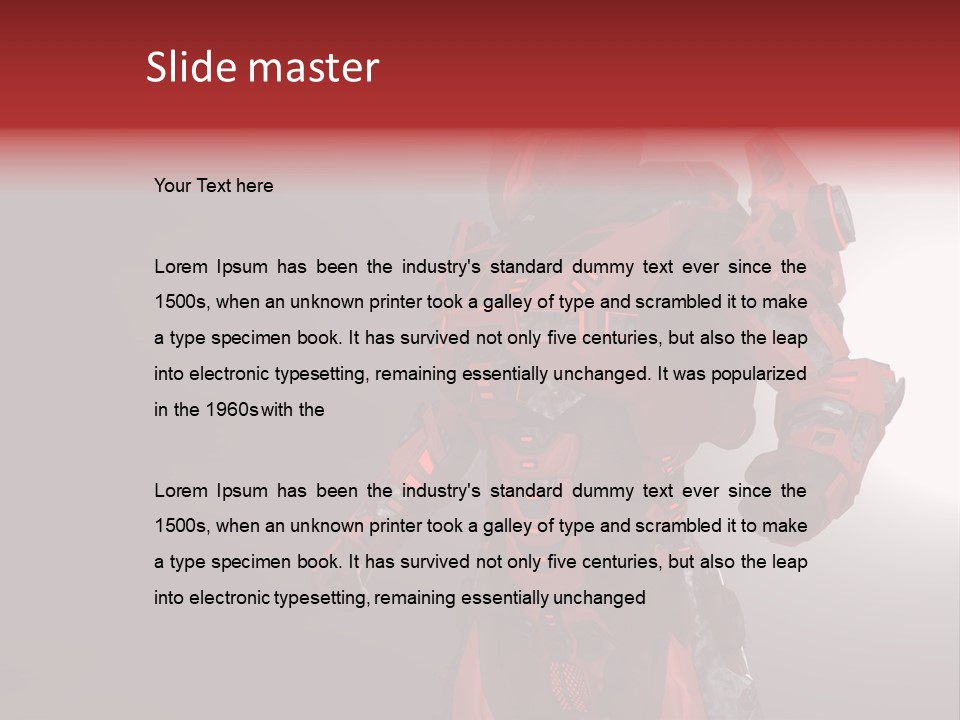 Artificial Steel Soldier PowerPoint Template