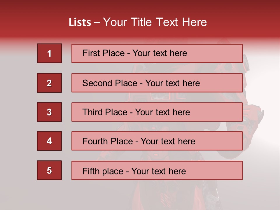 Artificial Steel Soldier PowerPoint Template
