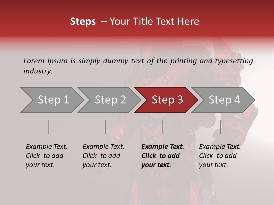 Artificial Steel Soldier PowerPoint Template