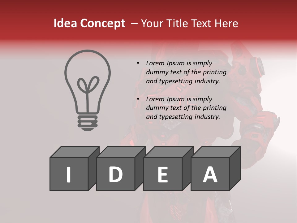 Artificial Steel Soldier PowerPoint Template