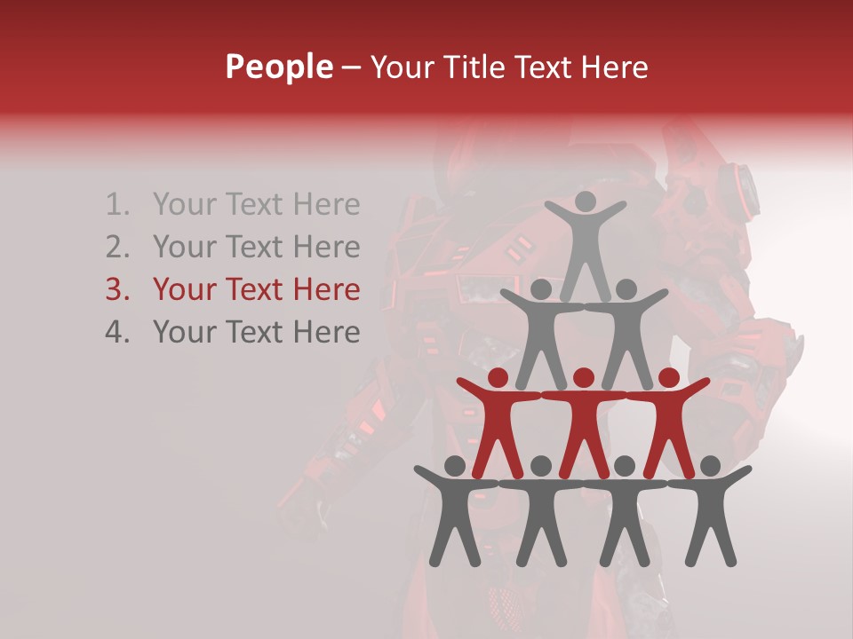 Artificial Steel Soldier PowerPoint Template