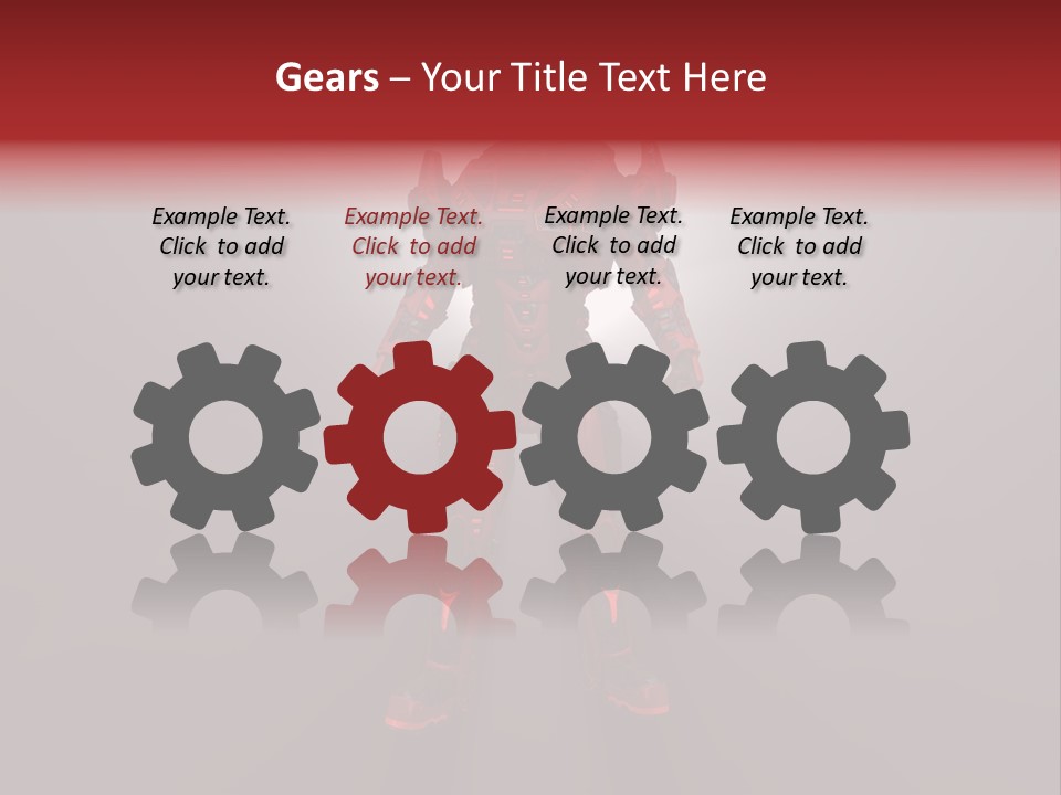 Cyberspace Robot Weapon PowerPoint Template